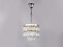 Люстра подвесная хрустальная 10125/C Newport прозрачная на 5 ламп, основание хром в стиле классический Люстра подвесная хрустальная 10125/C Newport прозрачная на 5 ламп, основание хром в стиле классический